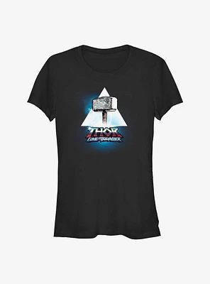 Marvel Thor: Love and Thunder Mjolnir Triangle Badge Girls T-Shirt