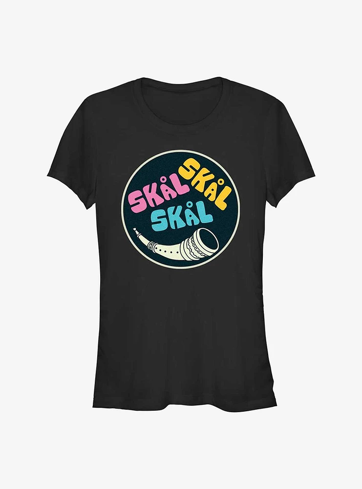 Marvel Thor: Love and Thunder Skal Badge Girls T-Shirt