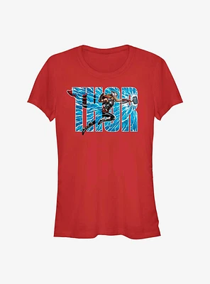 Marvel Thor: Love and Thunder Thor Lightning Letters Girls T-Shirt