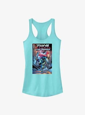 Marvel Thor: Love and Thunder Hammer Throw Comic Cover Girls Tank