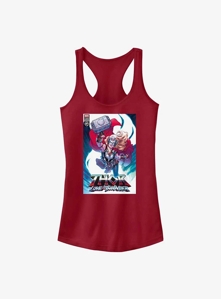 Marvel Thor: Love and Thunder Jane Foster Comic Cover Girls Tank