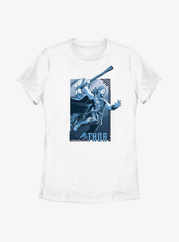 Marvel Thor: Love And Thunder Axe Leap Hero Womens T-Shirt