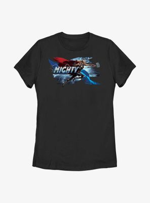 Marvel Thor: Love And Thunder Dashing Mighty Thor Womens T-Shirt