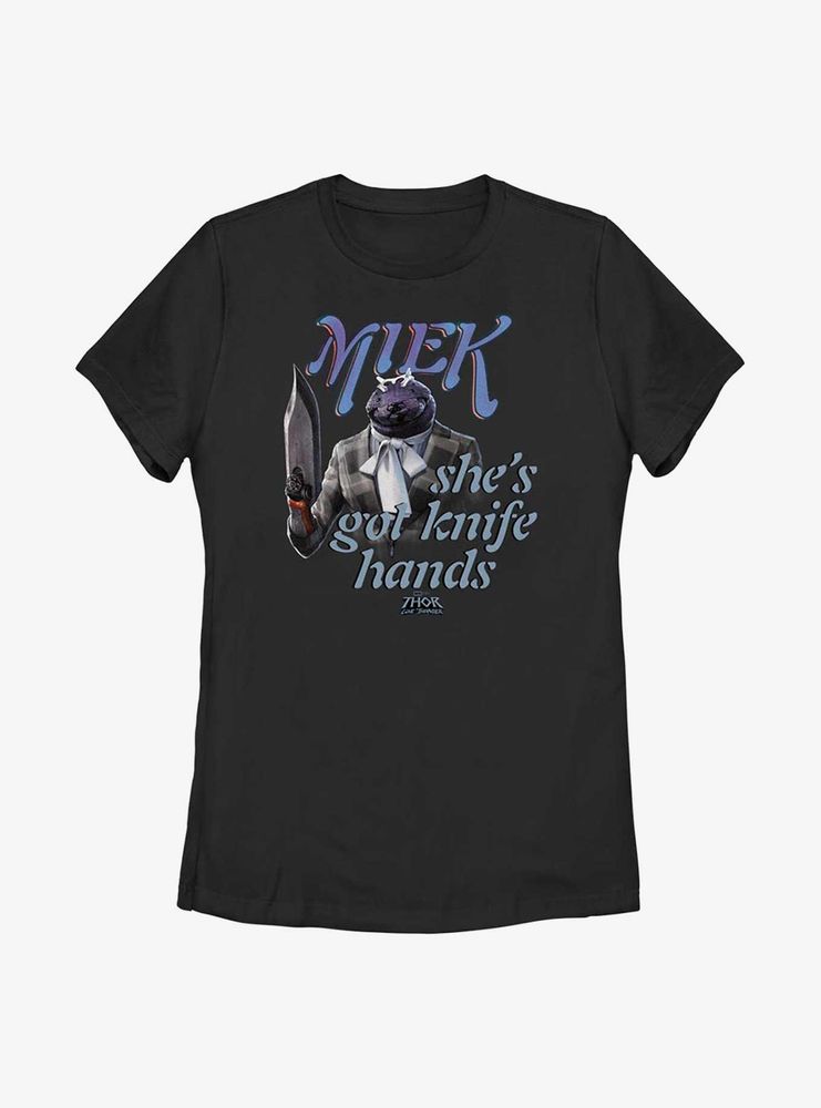 Marvel Thor: Love And Thunder Miek Knife Hands Womens T-Shirt