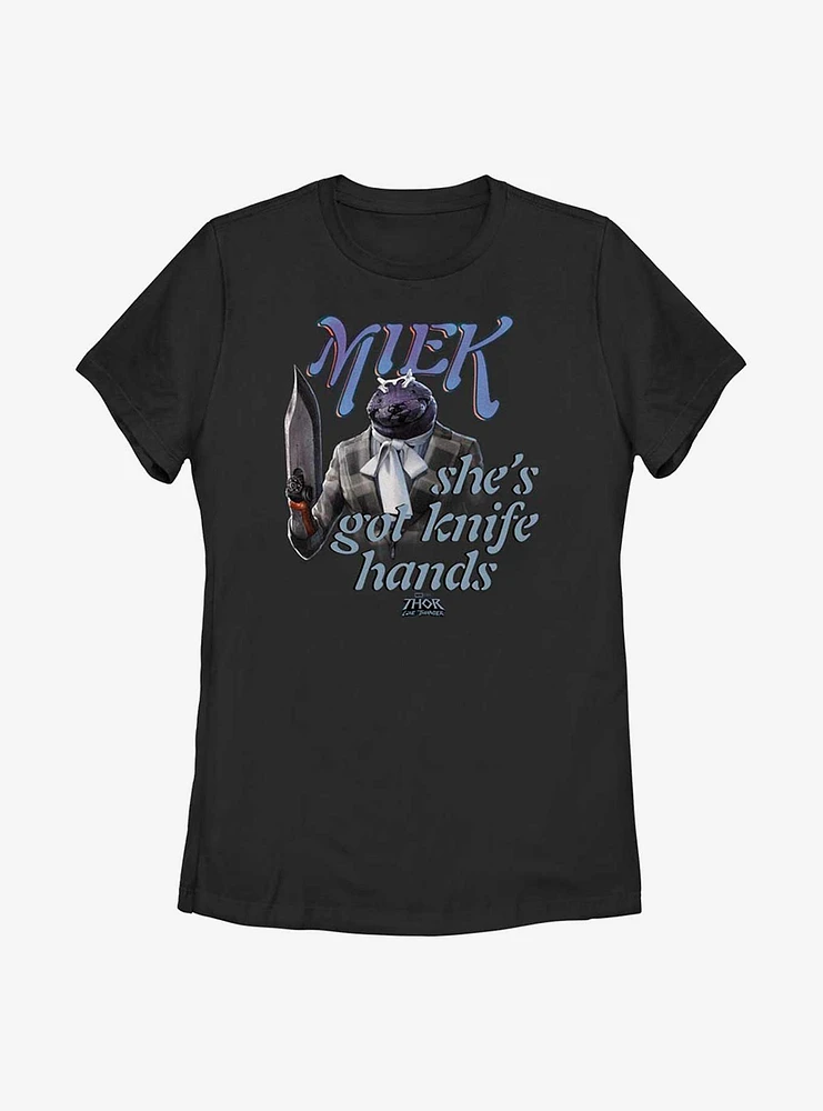 Marvel Thor: Love And Thunder Miek Knife Hands Womens T-Shirt