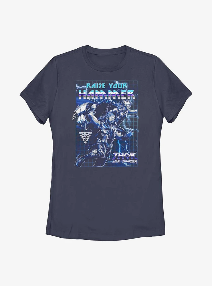 Marvel Thor: Love And Thunder Raise Your Hammer Womens T-Shirt