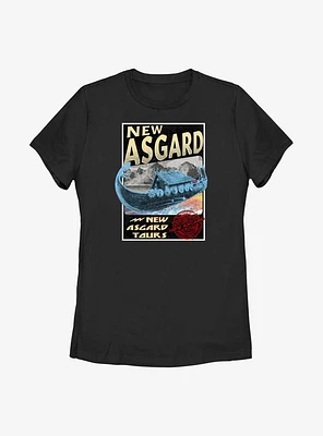 Marvel Thor: Love And Thunder New Asgard Destination Womens T-Shirt