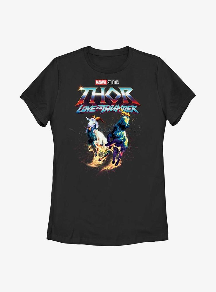 Marvel Thor: Love And Thunder Rainbow Goats Womens T-Shirt