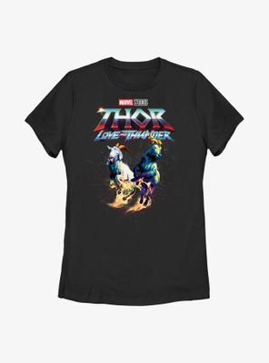 Marvel Thor: Love And Thunder Rainbow Goats Womens T-Shirt