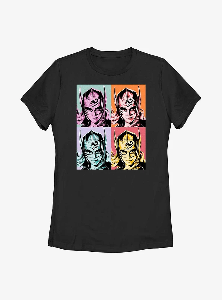 Marvel Thor: Love And Thunder Mighty Thor Pop Art Womens T-Shirt