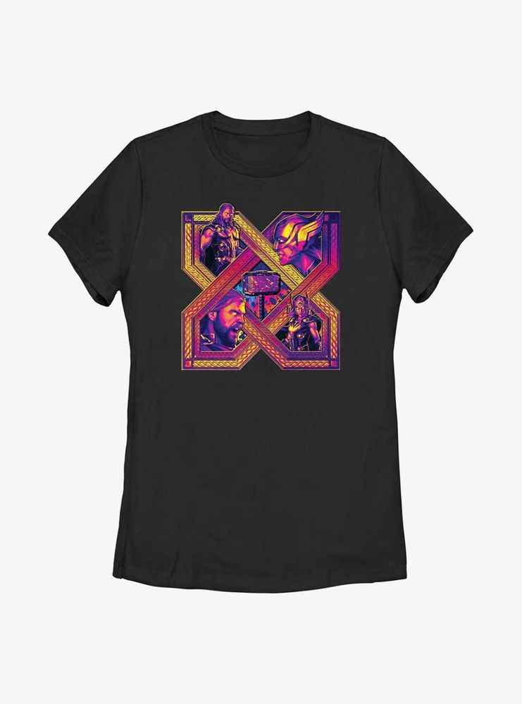 Marvel Thor: Love And Thunder X Lockup Womens T-Shirt