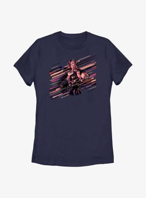 Marvel Thor: Love And Thunder Stripes Mighty Thor Womens T-Shirt
