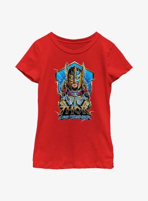 Marvel Thor: Love And Thunder Badge Of Thor Youth Girls T-Shirt