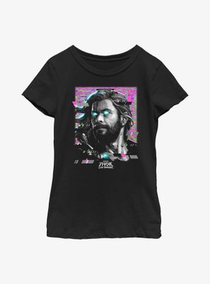 Marvel Thor: Love And Thunder Glitch Youth Girls T-Shirt