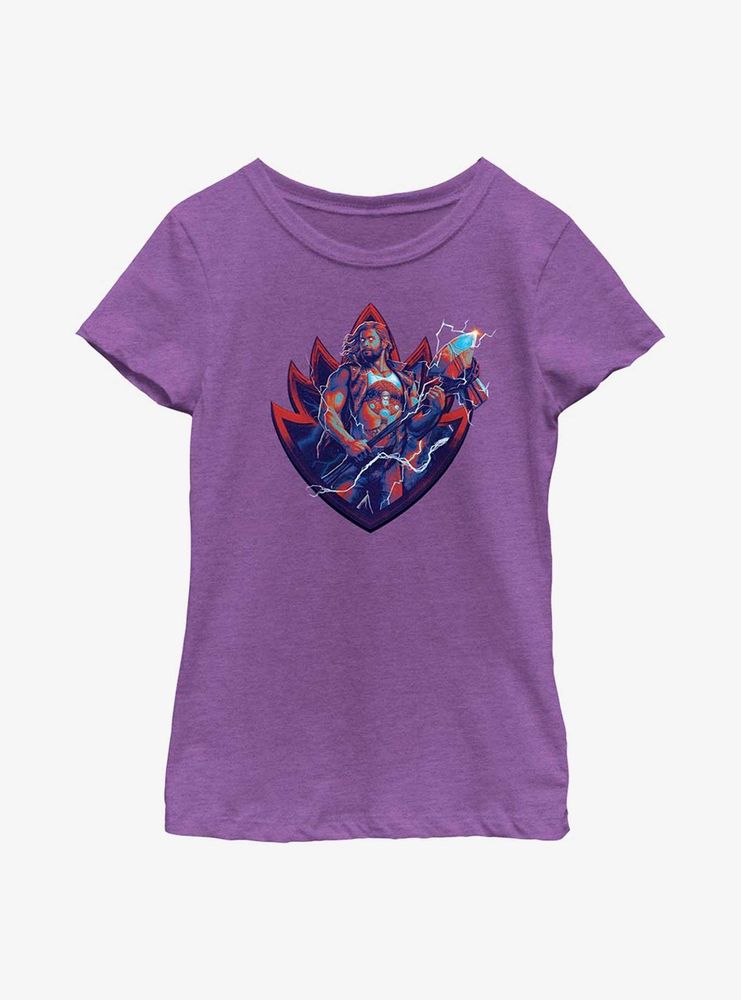 Marvel Thor: Love And Thunder Guardian Thor Badge Youth Girls T-Shirt