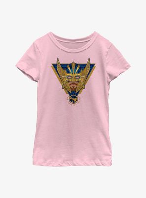 Marvel Thor: Love And Thunder Electric Triangle Badge Youth Girls T-Shirt