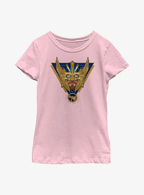 Marvel Thor: Love And Thunder Electric Triangle Badge Youth Girls T-Shirt