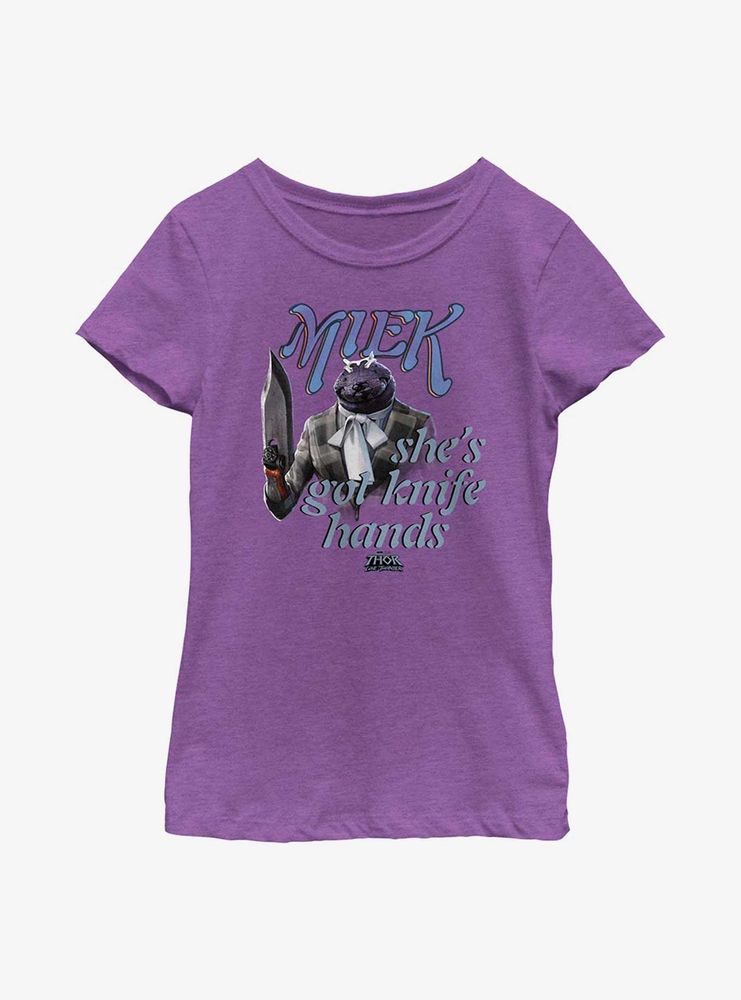 Marvel Thor: Love And Thunder Miek Knife Hands Youth Girls T-Shirt