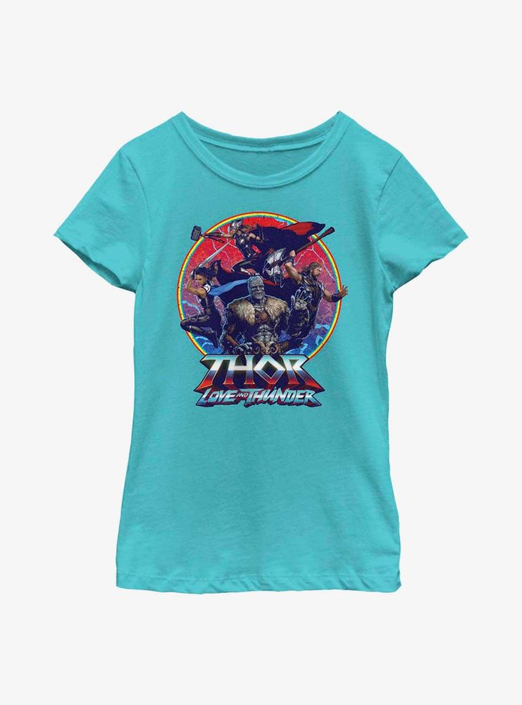 Marvel Thor: Love And Thunder Group Emblem Youth Girls T-Shirt