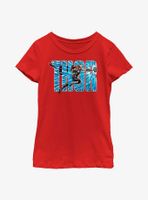 Marvel Thor: Love And Thunder Lightning Letters Youth Girls T-Shirt