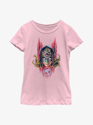 Marvel Thor: Love And Thunder Mighty Thor Helmet Youth Girls T-Shirt