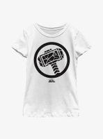 Marvel Thor: Love And Thunder Mjolnir Black Youth Girls T-Shirt