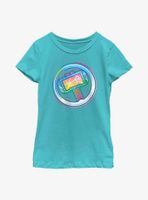 Marvel Thor: Love And Thunder Mjolnir Icon Youth Girls T-Shirt