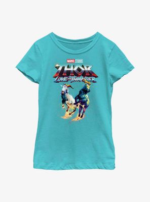 Marvel Thor: Love And Thunder Rainbow Goats Youth Girls T-Shirt