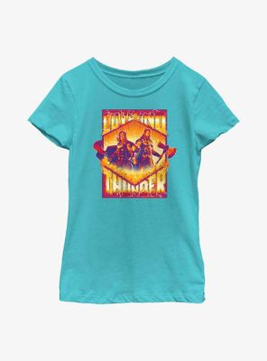 Marvel Thor: Love And Thunder Duo Badge Youth Girls T-Shirt