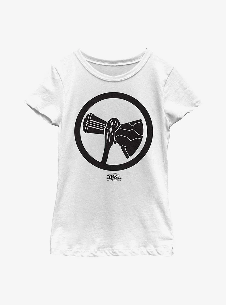 Marvel Thor: Love And Thunder Stormbreaker Black Youth Girls T-Shirt