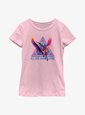Marvel Thor: Love And Thunder Valkyrie Triangle Badge Youth Girls T-Shirt
