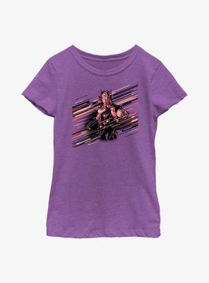 Marvel Thor: Love And Thunder Stripes Mighty Thor Youth Girls T-Shirt