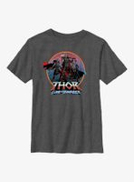 Marvel Thor: Love And Thunder Asgardians Circle Badge Youth T-Shirt