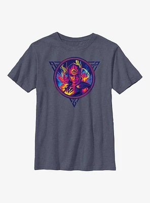 Marvel Thor: Love And Thunder Mighty Thor Portrait Badge Youth T-Shirt