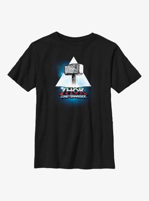 Marvel Thor: Love And Thunder Mjolnir Triangle Badge Youth T-Shirt