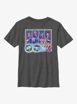 Marvel Thor: Love And Thunder Neon Character Select Youth T-Shirt