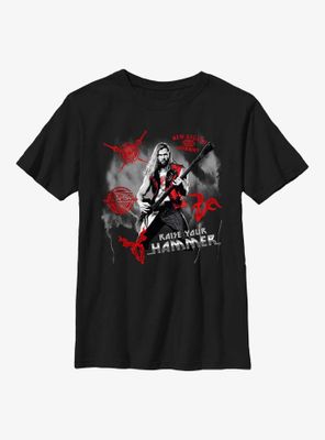 Marvel Thor: Love And Thunder Rock God Raise Your Hammer Youth T-Shirt