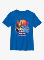 Marvel Thor: Love And Thunder Synthwave Sunset Youth T-Shirt