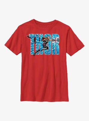 Marvel Thor: Love And Thunder Lightning Letters Youth T-Shirt