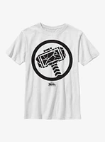 Marvel Thor: Love And Thunder Mjolnir Black Youth T-Shirt