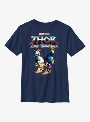 Marvel Thor: Love And Thunder Rainbow Goats Youth T-Shirt