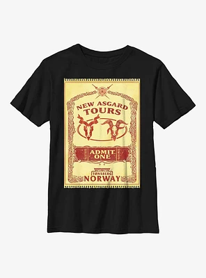 Marvel Thor: Love And Thunder New Asgard Tours Poster Youth T-Shirt