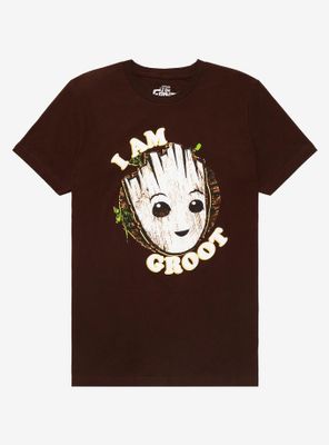 Marvel Guardians of the Galaxy Groot Portrait T-Shirt - BoxLunch Exclusive