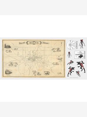 Stranger Things Dry Erase Hawkins Map Peel & Stick Giant Wall Decal