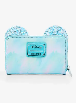 Loungefly Disney Minnie Mouse Sequin Bow Small Zip wallet - BoxLunch Exclusive