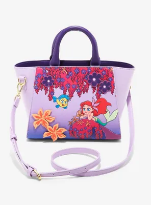 The Little Mermaid Floral Handbag - BoxLunch Exclusive