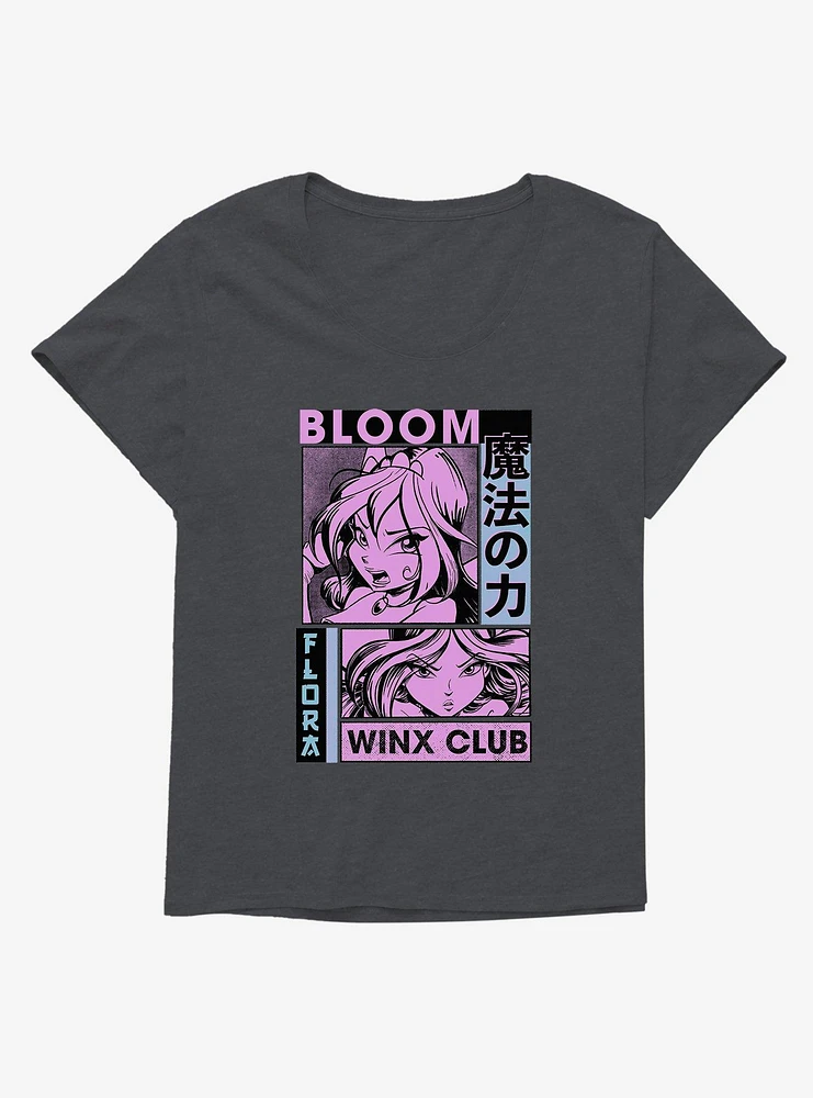 Winx Club Flora & Bloom Comic Girl's T-Shirt Plus