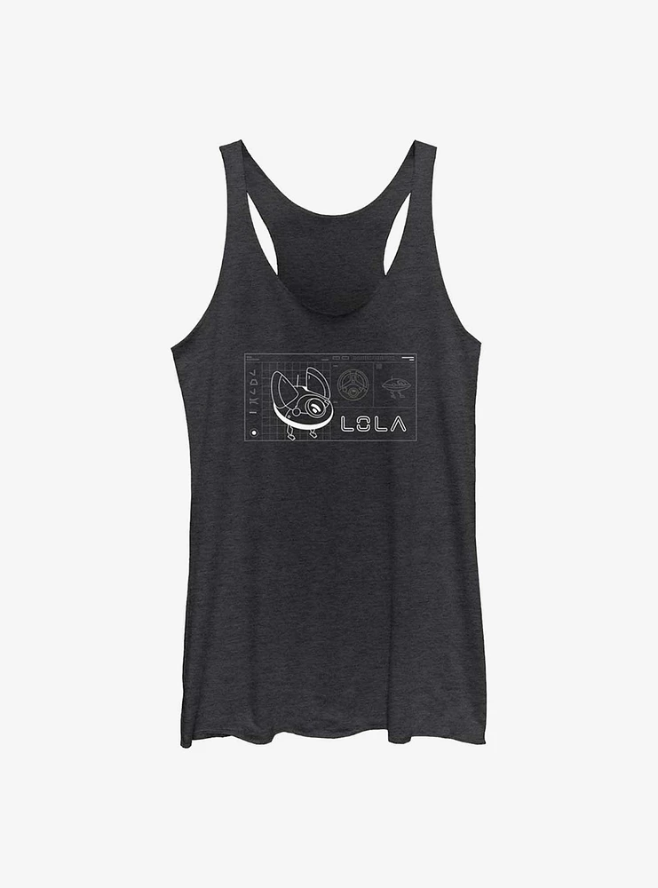 Star Wars Obi-Wan Kenobi Lola Droid Schematic Girls Tank Top