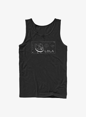 Star Wars Obi-Wan Kenobi Lola Droid Schematic Tank Top