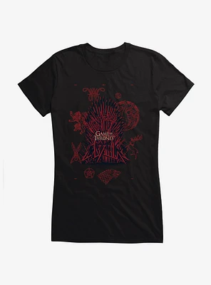 Game Of Thrones Blood Stained Throne Girls T-Shirt